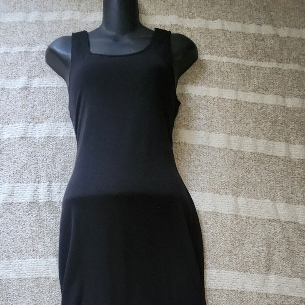 Active Basic Black Strapless Dress